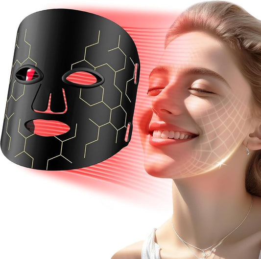 Red light therapy black mask